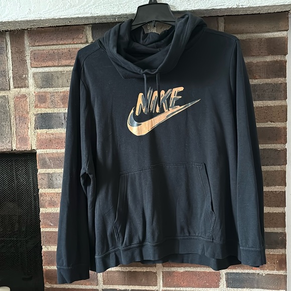 Nike Tops - Women’s Plus Size Set Nike Cowl Hoodie and Leggings Set, Black/Metallic Gold, 3X